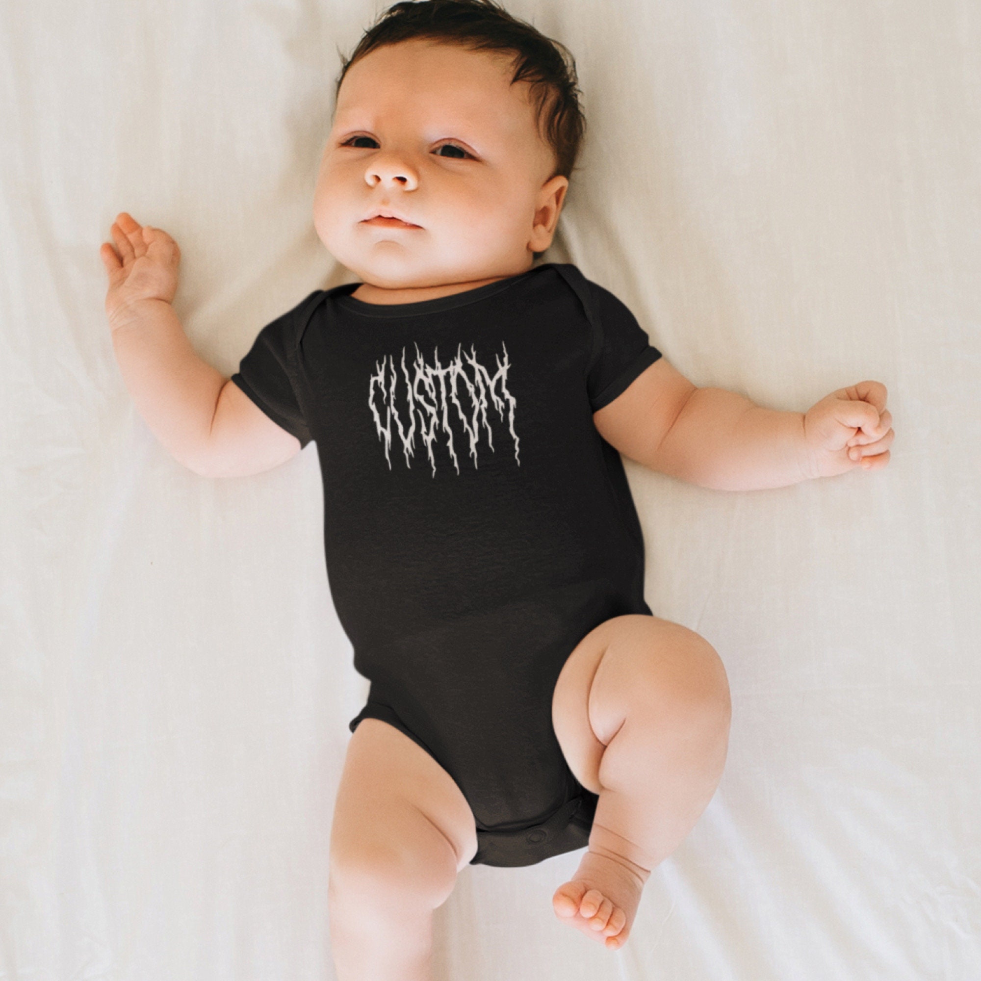 Body bébé tête de mort mignonne - Body rock pas chers pour bébés stylés