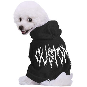 Heavy Metal Dog Hoodie Goth Pet Accessories DeatH Metal Gift Heavy Metal Shirt Pet Dog Hoodie