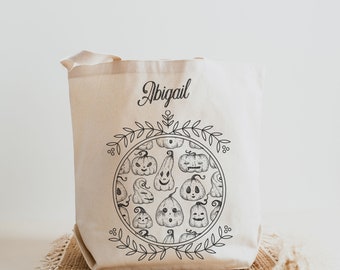 Vintage Pumpkin Halloween Tote Bag