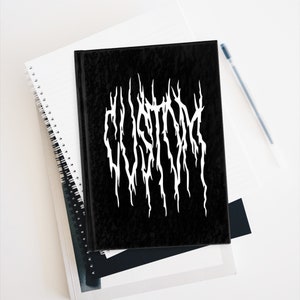 Personalized Heavy Metal Journal/ Custom Death Metal Notebook/ Gift For Heavy Metal Fan/ Journal - Ruled Line