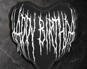 Death Metal Birthday Balloon/ Heavy Metal Birthday/ Balloons (Round and Heart-shaped), 6"