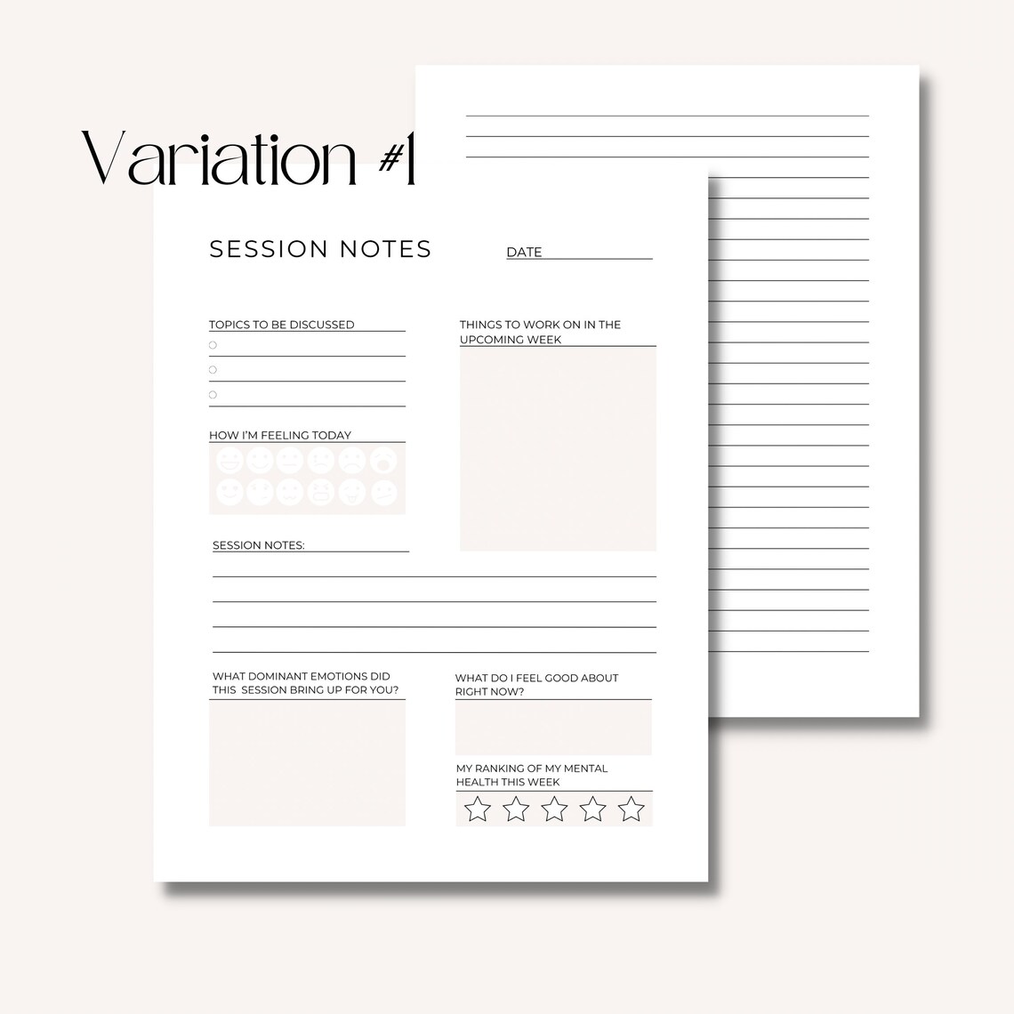 Therapy Session Notes Template Printable Therapy Session Etsy Canada Therapy Session Notes Template Printable Therapy Session Etsy Canada