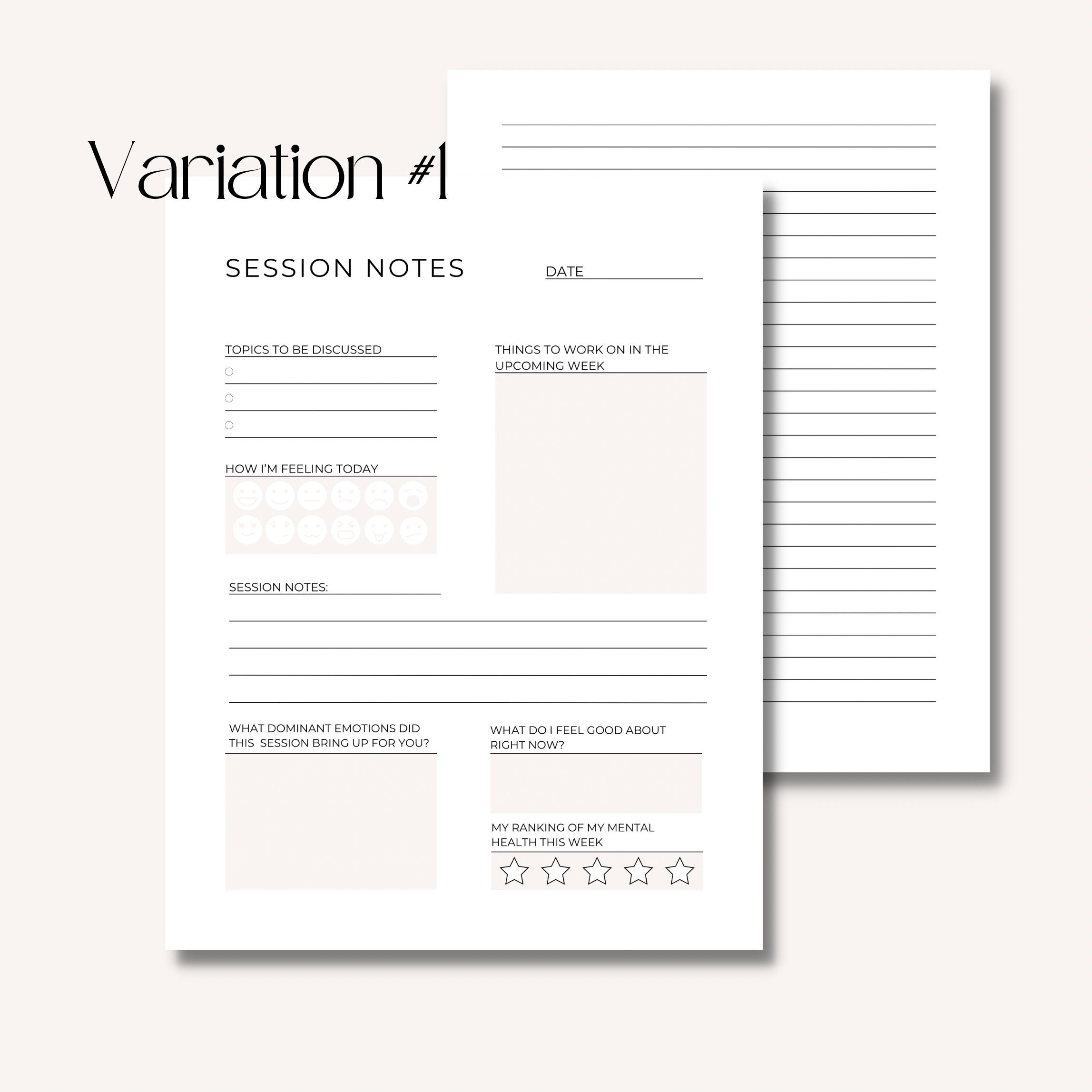 Therapy Session Notes Template Printable Therapy Session Etsy Canada Therapy Session Notes Template Printable Therapy Session Etsy Canada