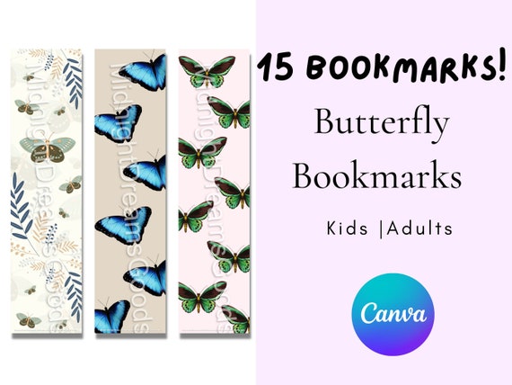 Butterfly Bookmarks Printable Bookmarks Digital Download - Etsy
