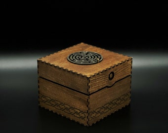 Secret Puzzle Box | Odin’s Labyrinth | Fun Keepsake Box | Maze Puzzle Box