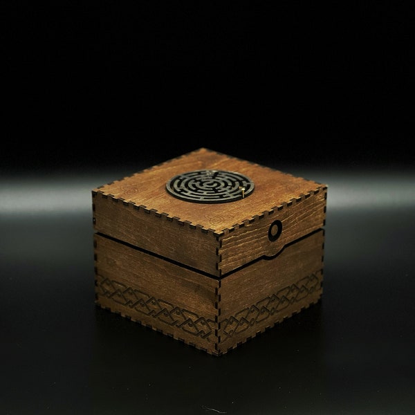 Secret Puzzle Box | Odin’s Labyrinth | Fun Keepsake Box | Maze Puzzle Box