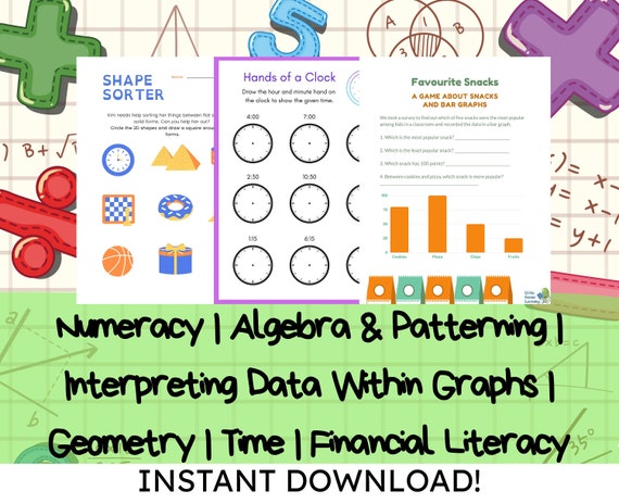 GRADE 1 MATH Workbook, 75 math Worksheets 1st grade math Printable worksheets homeschool Math Practice Addition Subtraction Montessori Kumon