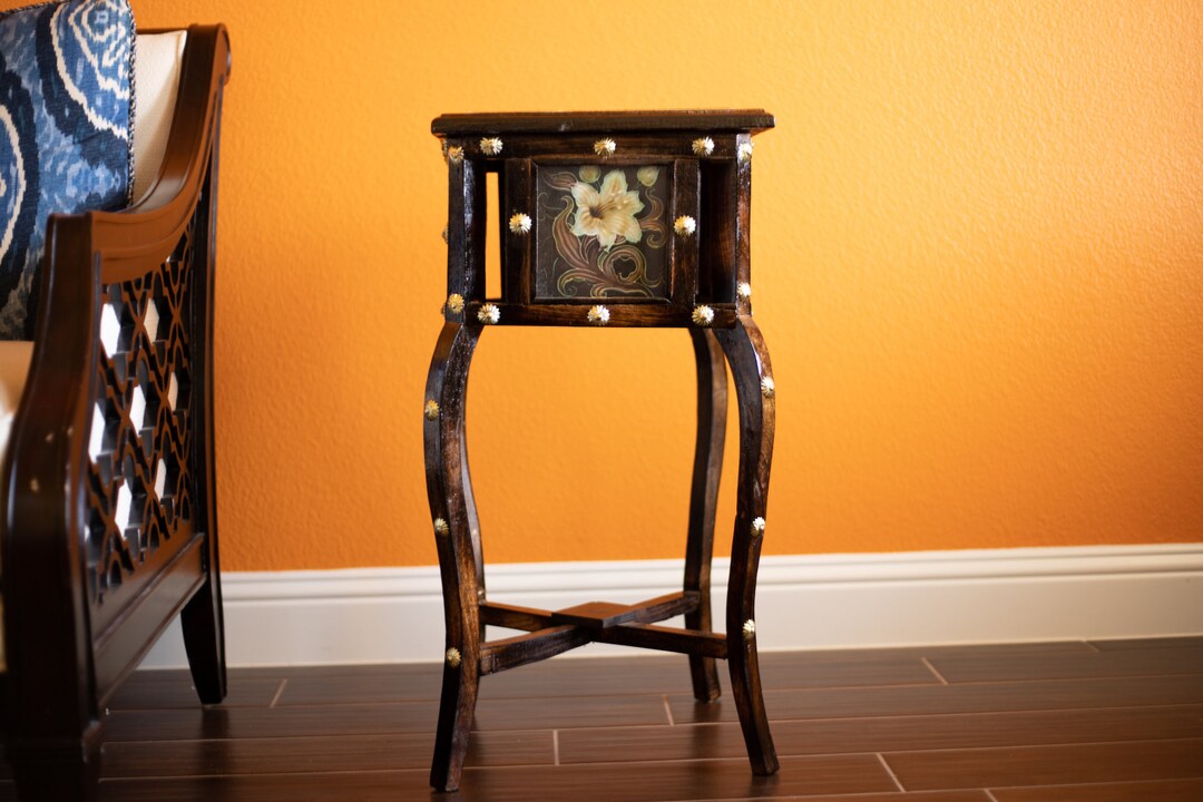 Tall Accent/end Table Etsy