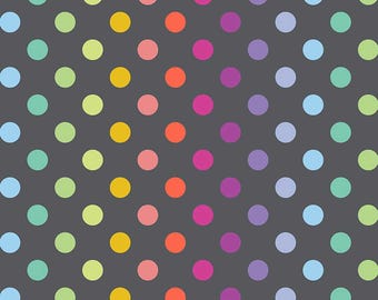 Graywork & True Colors Minky: DISCO POMS - SHADOW 58/60 wide backing fabric (read listing)
