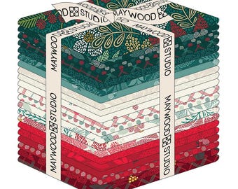 HOLIDAY STITCHES Fat Quarer Bundle by Maywood Studios