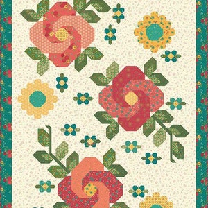 Midnight Rose Garden Quilt Pattern by Heather Peterson