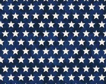 All-American Christmas: STAR BRIGHT BLUE Fabric (1/2 yd)