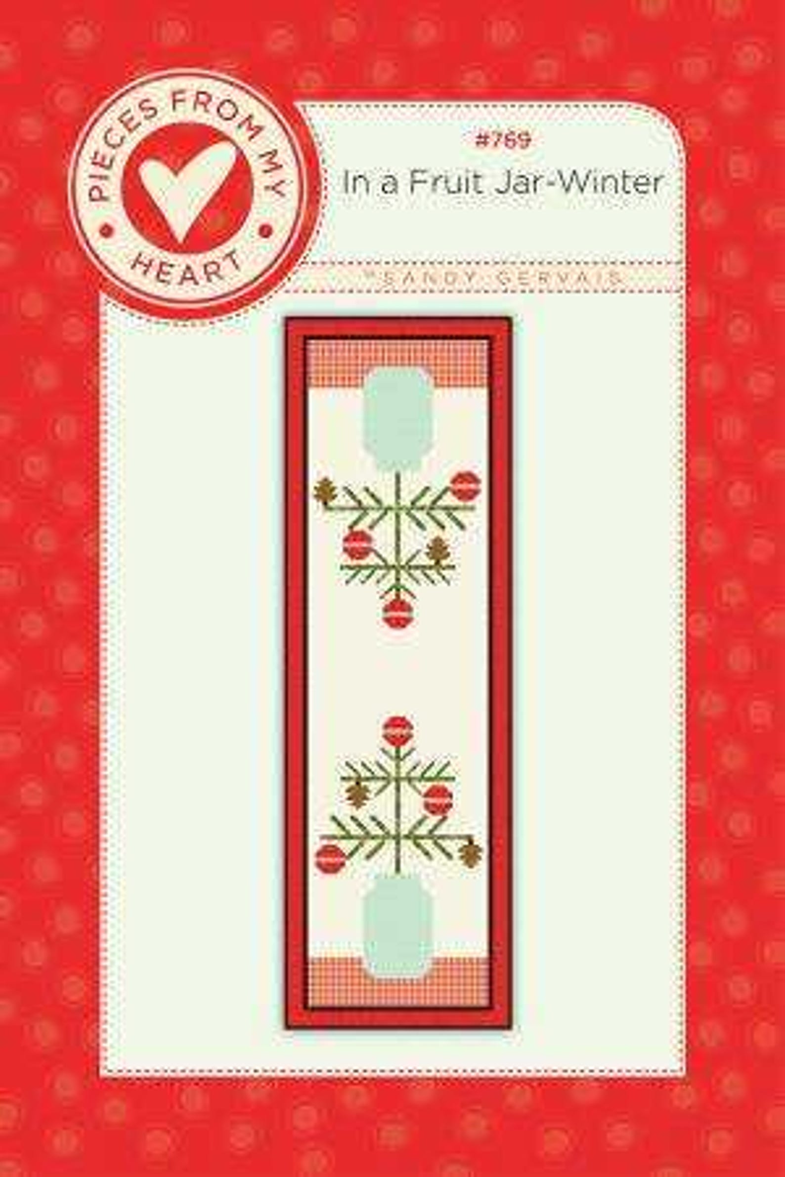 IN A FRUIT JAR - Winter Table Runner Pattern by Sandy Gervais - Etsy