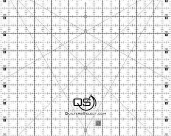 QUILTERS SELECT Crystal Ruler - Clear, Non-Slip 10X10 Ruler