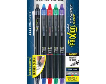 Frixion Point Synergy Clicker Extra Fine 5pk Assortment