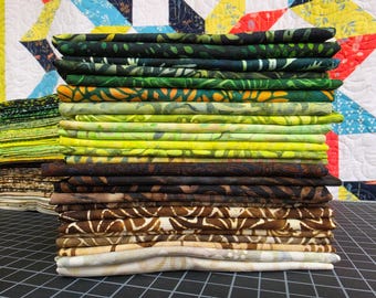 FOREST Batiks Fat Quarter Bundle - 25 FQs