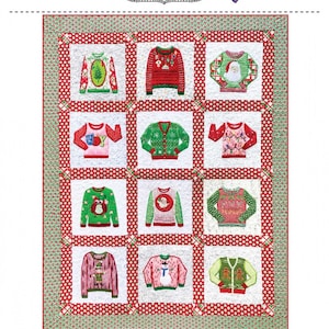 UGLY CHRISTMAS SWEATERS Machine Embroidery Pattern by Fabric Confetti