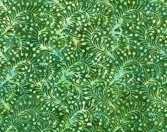 Batiks Geometric Splash: GREEN APPLE Fabric (1/2 yd)