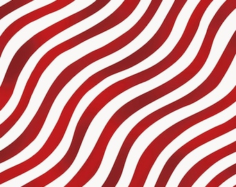 All-American Christmas: WAVING STRIPES RED Fabric (1/2 yd)