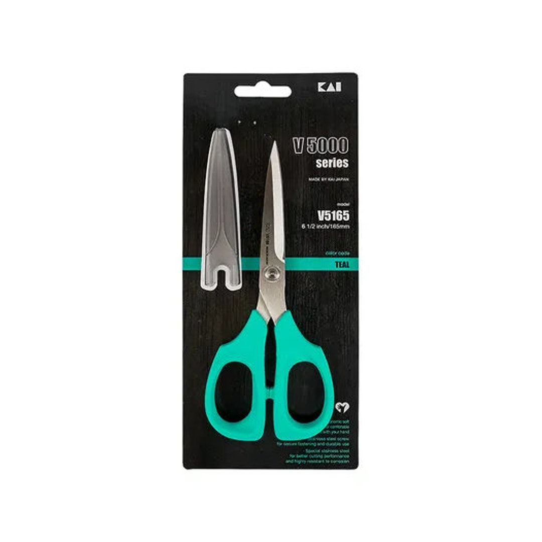 Kai 6.5 Serrated Sewing Scissors With Blade Cover Etsy