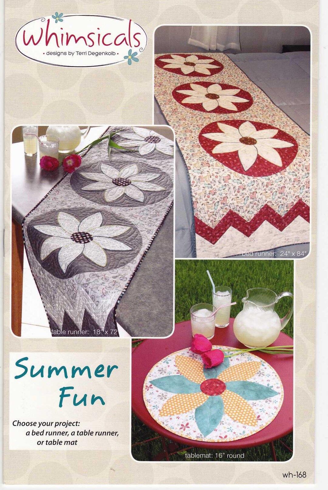 SUMMER FUN Table Runner Applique Quilt Pattern - Etsy