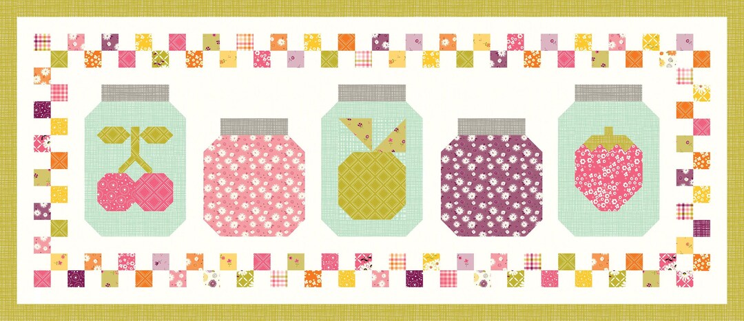 IN A FRUIT JAR - Summer Table Runner Boxed Kit by Sandy Gervais - Etsy
