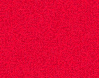 Holiday Stitches: BRANCHES - RED Fabric by Maywood Studios (1/2 yd)