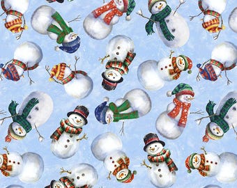 Winter Wonder: SNOW GUYS & GALS fabric by Windham Fabrics (1/2 yd.)
