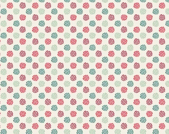 Holiday Stitches: BERRIES - CREAM Fabric by Maywood Studios (1/2 yd)