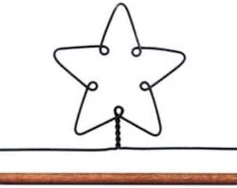 6in. Star with Dowel Mini Quilt Hanger