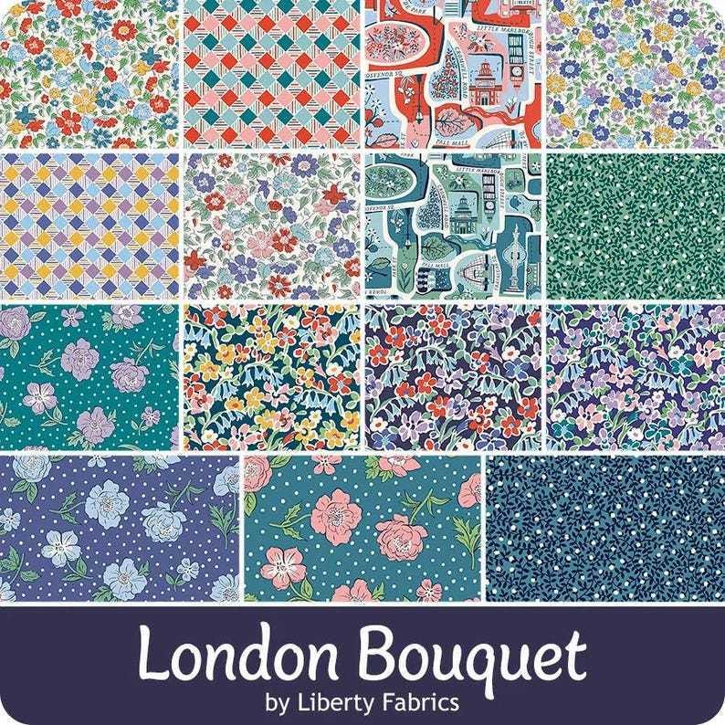 LONDON BOUQUET Fat Quarter Bundle Precuts by Liberty Fabrics