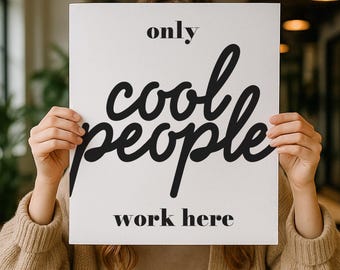 People Work Here Office Poster, Motivational Wall Art