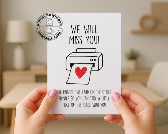 Funny Farewell Card for Coworker: Last Minute Goodbye Gift (Digital Download)