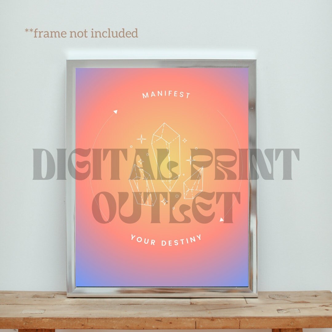 Manifest Your Destiny Poster Downloadable Preppy Wall Decor Etsy