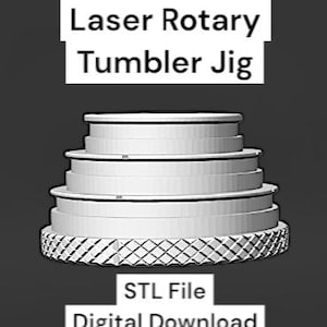 Laser Rotary Tumbler Jig - Fixture for Laser Engraving Tumblers and Water Bottles - For Co2, Fiber, UV and Diode Lasers