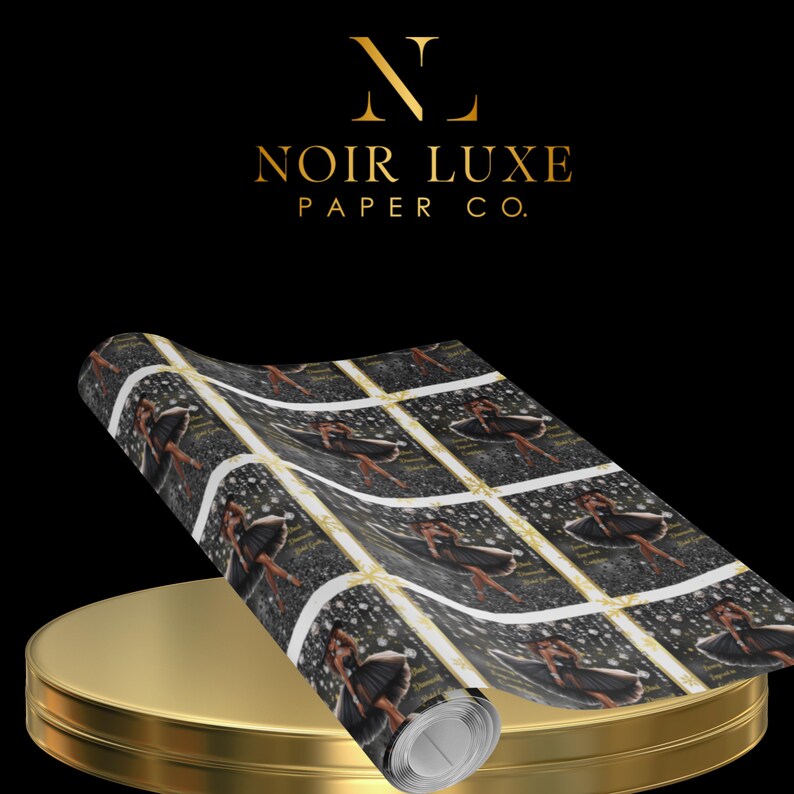 Luxury Black Christmas Wrapping Paper | Black Diamond Holiday Gift Wrap ...