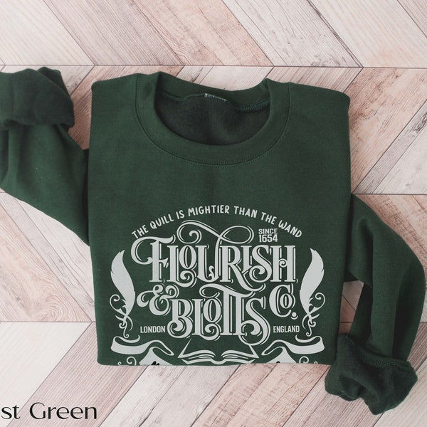 Flourish And Blotts Sweatshirt, Harry Potter Sweatshirt, Wizard Book Shop, Happy Potter Book Store, Hogwarts, Harry Potter Gifts