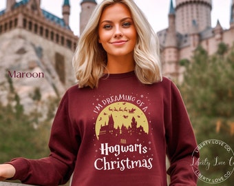 Hogwarts Christmas Sweatshirt, Wizard Christmas Shirt, HP Christmas Sweatshirt, Christmas Sweatshirt, Christmas Sweater, Christmas Gift