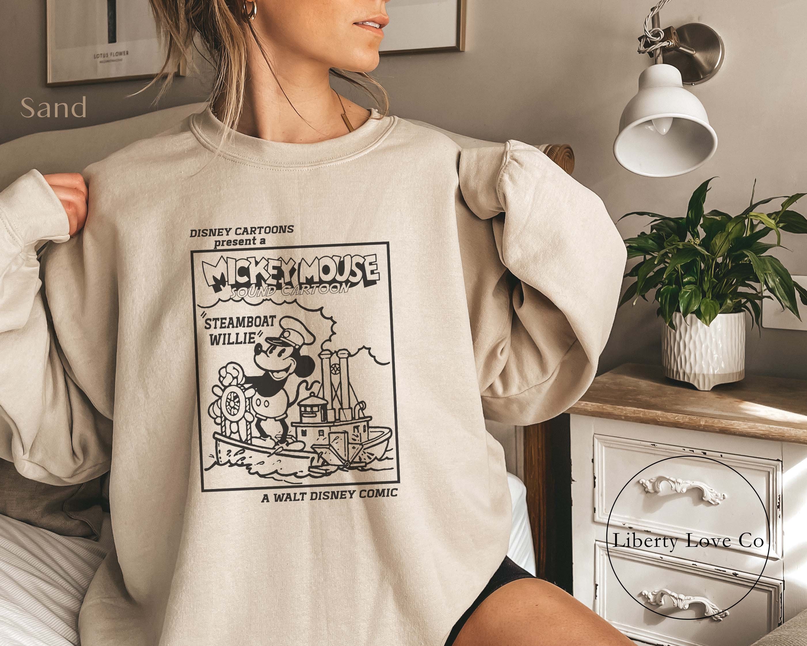 Buy Steamboat Willie Sweater Vintage Mickey Sweatshirt Mickey