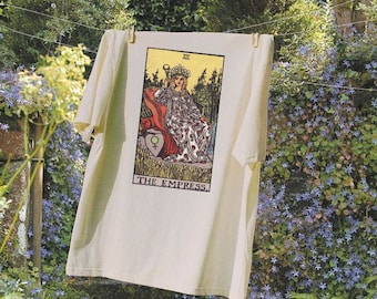 Camiseta con la carta del Tarot de la Emperatriz / Diseño Rider-Waite, Camiseta de algodón