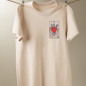 Three of Swords Tarot Card T-Shirt | Rider-Waite Tarot Card Shirt| Mystical Graphic Tee | Spiritual Clothing | Unique Gift for Tarot Lovers