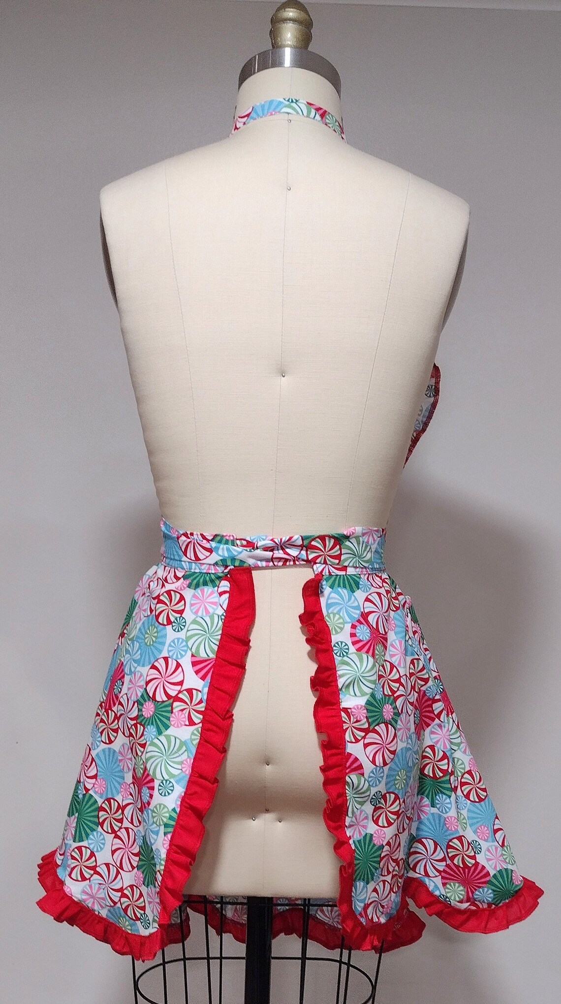 Snowman Candy Cane Apron Etsy