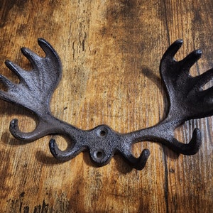 Cast Iron Vintage Moose Wall Hook 