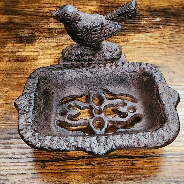 Vintage Bird Cast Iron Soap Dish