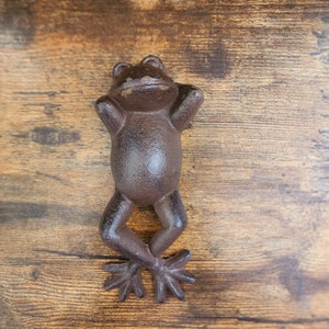 Vintage Cast Iron Sleeping Frog Decor Figure image 3