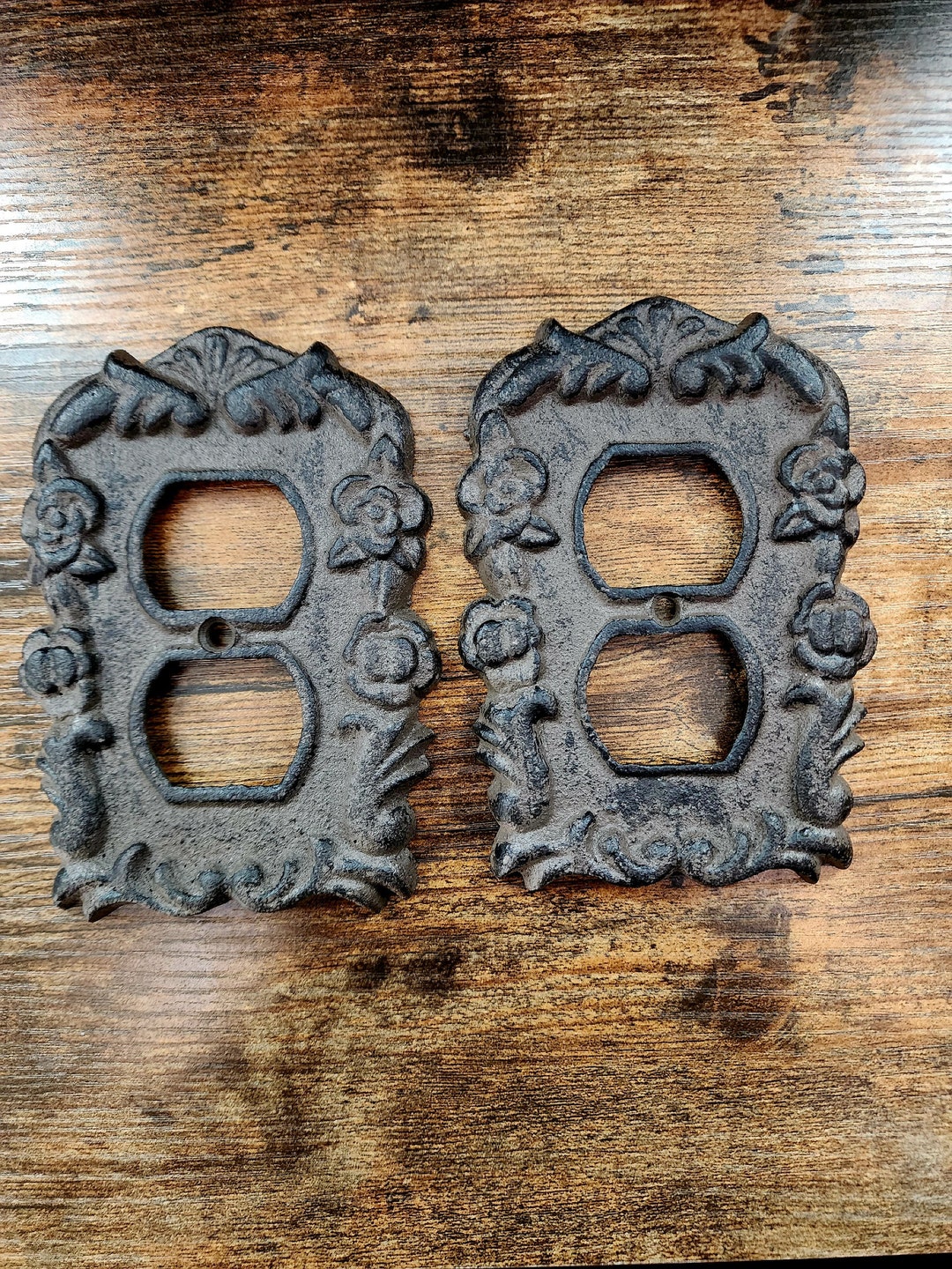 Cast Iron Vintage Outlet Covers 2 Pack Etsy