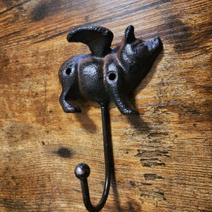 Vintage Cast Iron Flying Pig Wall Hook