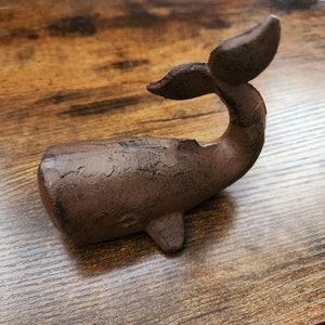 Vintage Cast Iron Whale Figurine