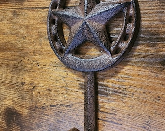 Vintage Horseshoe Star Cast Iron Wall Hook