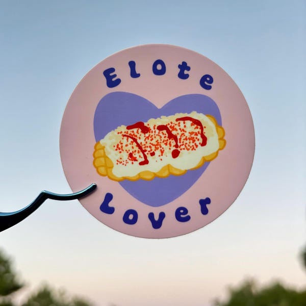Elote Lover Sticker: Waterproof Corn Decal